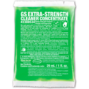 GS EXTRA-STRENGTH CLEANER CONCENTRATE - 1 OZ PACKS, 144 PACKS/CASE by Stearns Packaging Corporation GS EXTRA-STRENGTH CLEANER CONCENTRATE - 1 OZ PACKS, 144 PACKS/CASE by Stearns Packaging Corporation