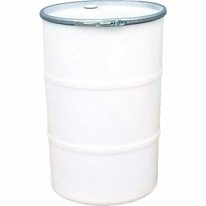 55 GALLON PLASTIC DRUM SS-OH-55 - OPEN HEAD WITH BUNG COVER - LEVER LOCK - NATURAL by US Roto Molding