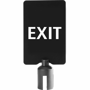 QUEUE ACRYLIC SIGN, DOUBLE SIDED, "EXIT" & "EXIT DO NOT ENTER", 7"WX11"H, BLACK/WHITE by Queue Solutions LLC