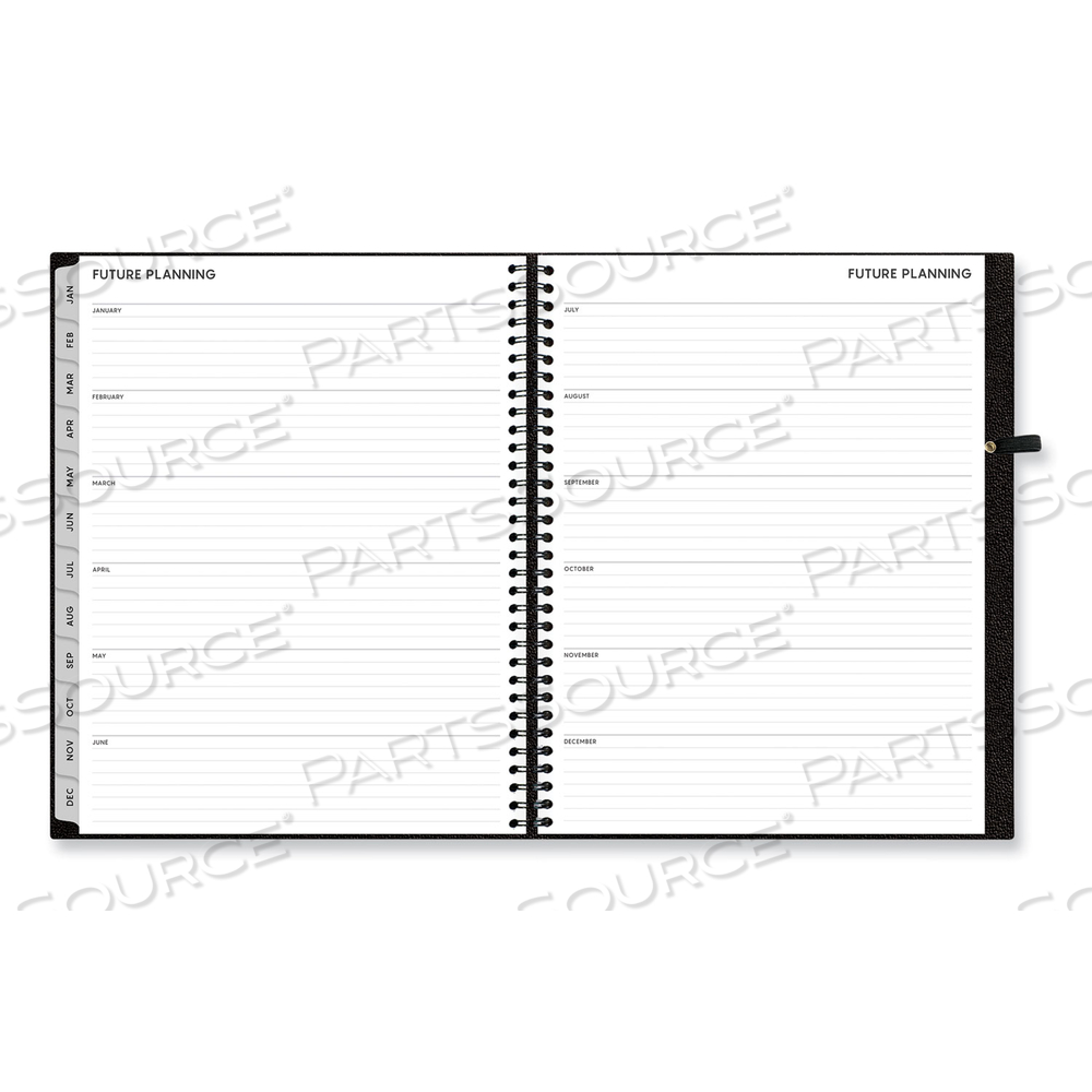 ALIGNED WEEKLY/MONTHLY PLANNER, 11 X 8.5, BLACK COVER, 12-MONTH (JAN TO DEC): 2024 