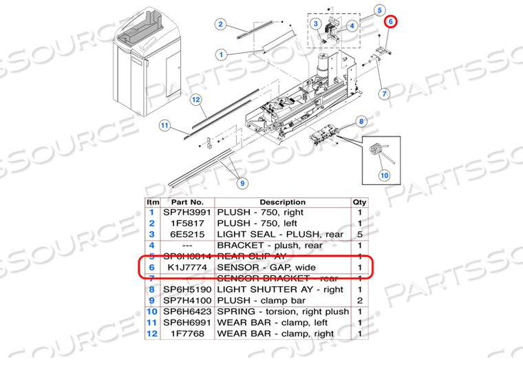 WIDE GAP SENSOR, LGE by Carestream Health, Inc.