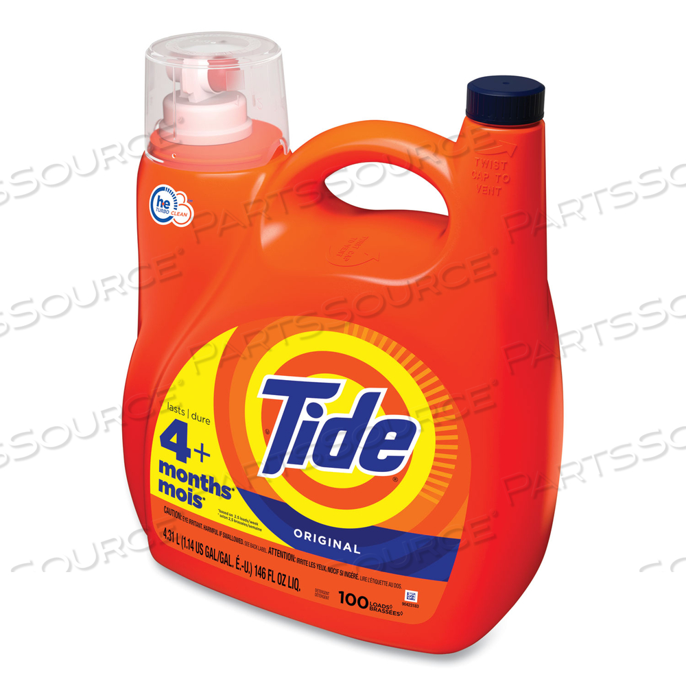 LIQUID LAUNDRY DETERGENT, ORIGINAL SCENT, 132 OZ POUR BOTTLE by Tide LIQUID LAUNDRY DETERGENT, ORIGINAL SCENT, 132 OZ POUR BOTTLE by Tide