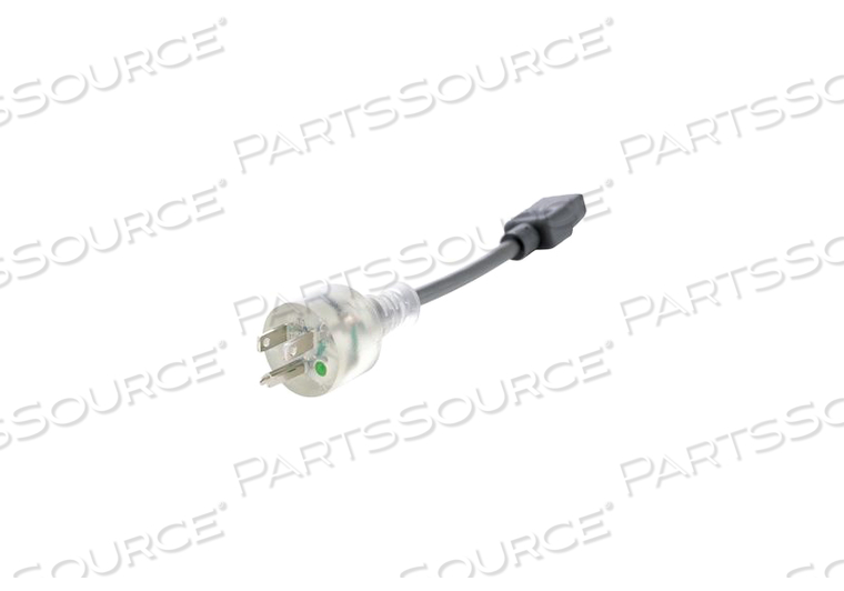 MAINS POWER CORD, 16 AWG, NEMA 5-15P TO IEC 320 C13, 4.6 M, 13 A, 125 VAC, GRAY by Newark / Element 14