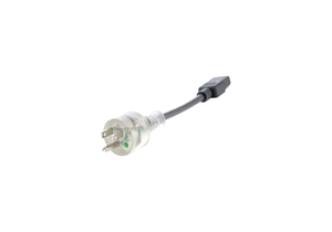 MAINS POWER CORD, 16 AWG, NEMA 5-15P TO IEC 320 C13, 4.6 M, 13 A, 125 VAC, GRAY by Newark / Element 14