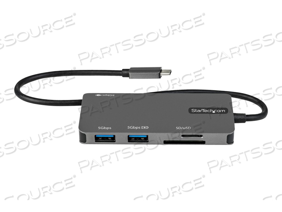 USB C MULTIPORT ADAPTER, USB-C TO 4K 30HZ HDMI, 100W POWER DELIVERY PASS-THROUGH, SD/MICROSD SLOT, 3-PORT USB 3.0 HUB, USB TYPE-C MINI DOCK, by StarTech.com Ltd. USB C MULTIPORT ADAPTER, USB-C TO 4K 30HZ HDMI, 100W POWER DELIVERY PASS-THROUGH, SD/MICROSD SLOT, 3-PORT USB 3.0 HUB, USB TYPE-C MINI DOCK, by StarTech.com Ltd.