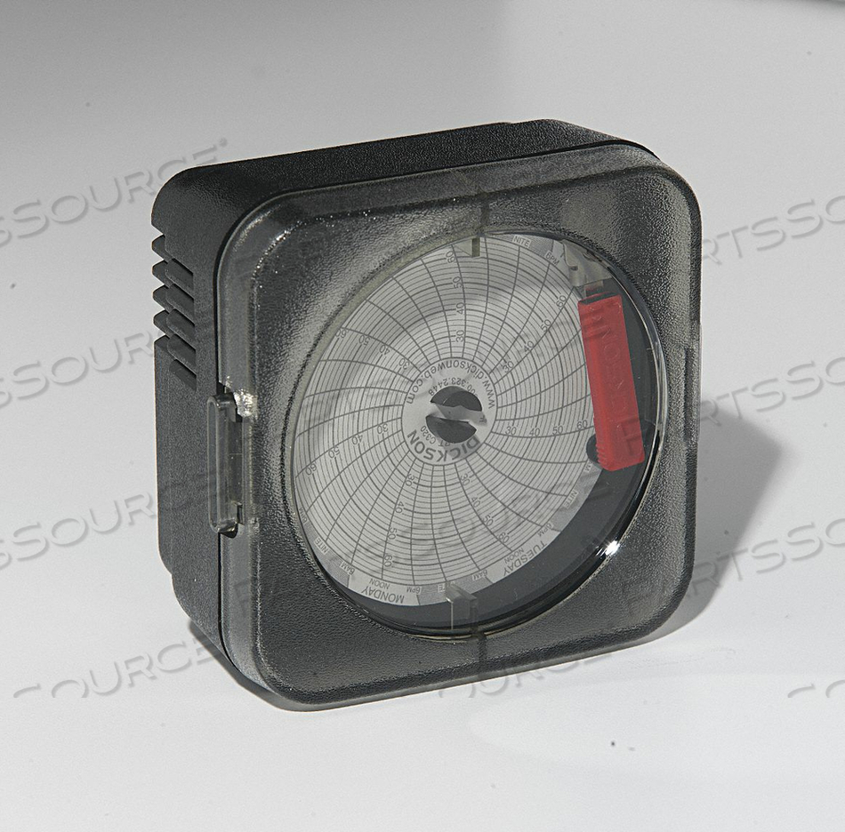 TEMPERATURE CHART RECORDER, 10 TO 35 DEG C, 3.75 IN X 3.75 IN X 2.25 IN by Dickson