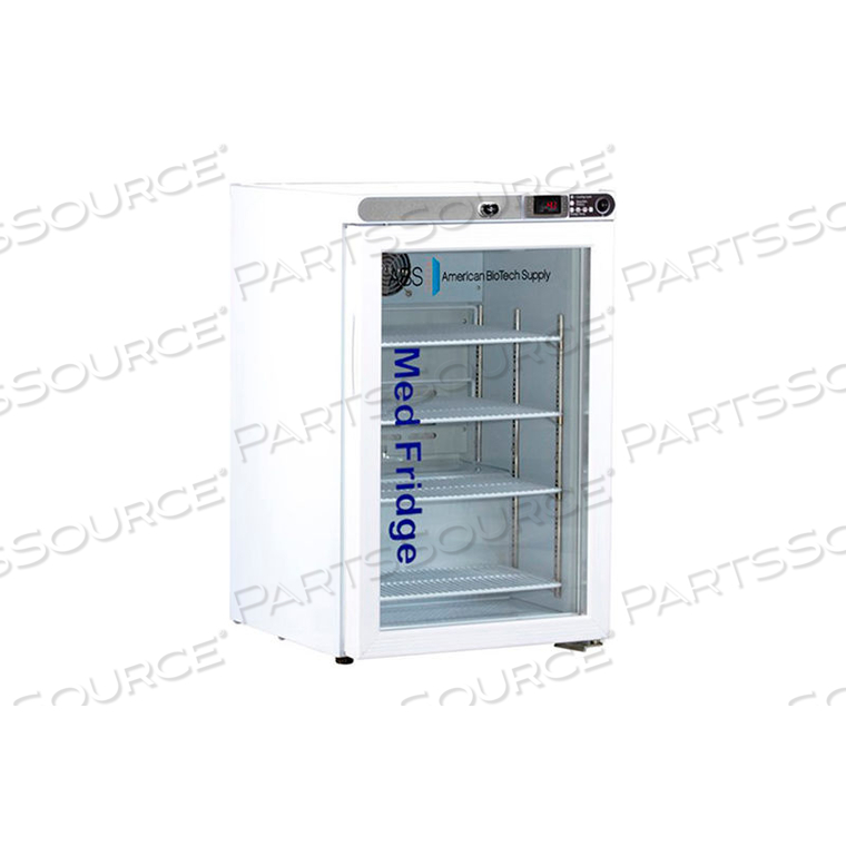 ABS PREMIER PHARMACY/VACCINE UNDERCOUNTER REFRIGERATOR, FREESTANDING, GLASS DOOR, 2.5 CU. FT. by American BioTech Supply ABS PREMIER PHARMACY/VACCINE UNDERCOUNTER REFRIGERATOR, FREESTANDING, GLASS DOOR, 2.5 CU. FT. by American BioTech Supply