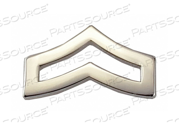 METAL RANK INSIGNIA CPL. CHEVRON NCKL PR by Heros Pride