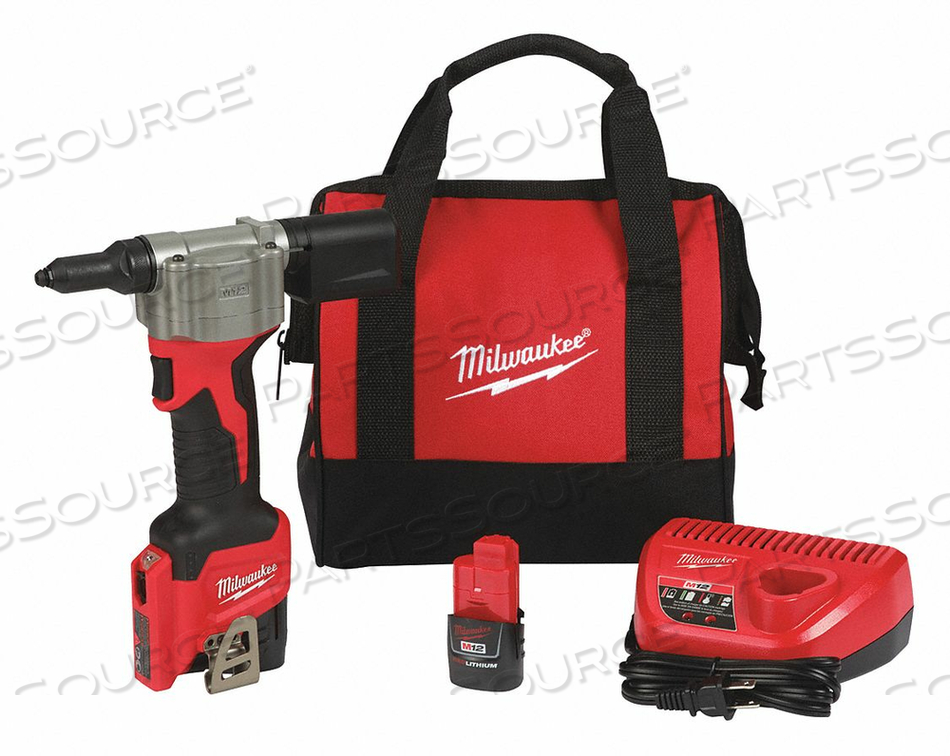 RIVET TOOL KIT 2000 LB PULLING FORCE by Milwaukee Electric Tools