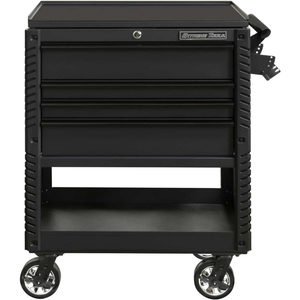 33"WX22-7/8"DX44-1/4"H 4 DRAWER MATTE BLACK DELUXE TOOL CART W/ BUMPERS by Extreme Tools Inc.