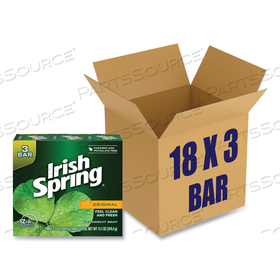 BAR SOAP, CLEAN FRESH SCENT, 3.75 OZ, 3 BARS/PACK by Irish Spring BAR SOAP, CLEAN FRESH SCENT, 3.75 OZ, 3 BARS/PACK by Irish Spring