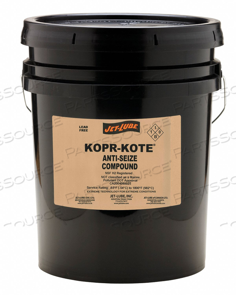 ANTI SEIZE COMPOUND COPPER 5 GAL PAIL by Jet-Lube ANTI SEIZE COMPOUND COPPER 5 GAL PAIL by Jet-Lube
