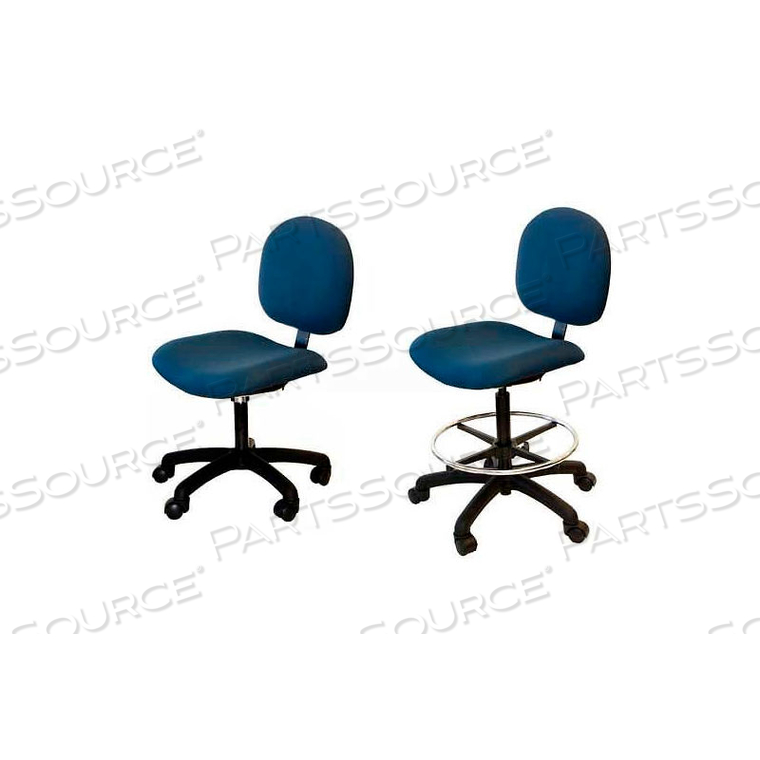 WSI 500 SERIES CHAIR, ESD VINYL, NYLON BASE, 18"-23"H, BLACK by Workstation Industries, Inc.