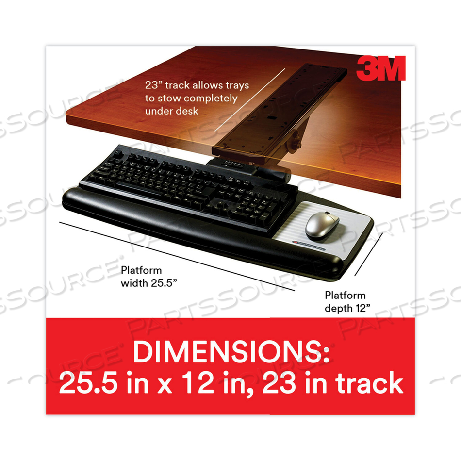 3M ADJUSTABLE KEYBOARD TRAY AKT170LE - KEYBOARD/MOUSE TRAY 