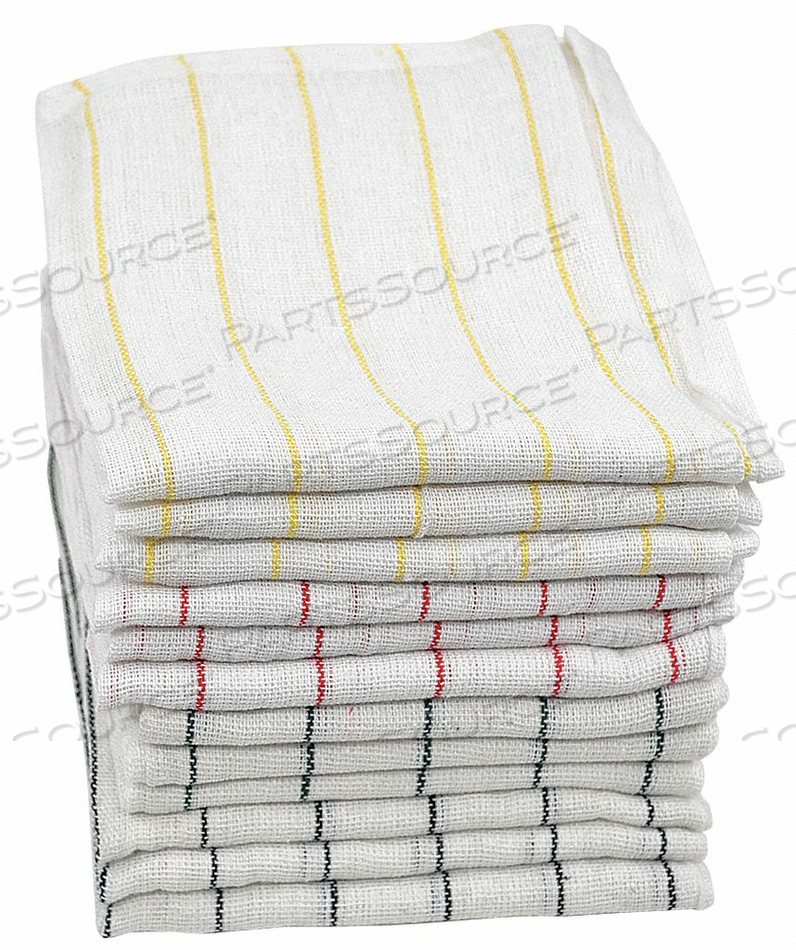 GLASS TOWEL 15X25 ASSORTED COLORS PK12 by R&R Textile Mills, Inc.