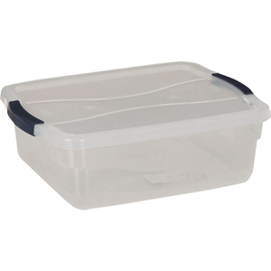 CLEVERSTORE CLEAR LATCHING STORAGE TOTE W/LID 16 QUART 16-7/8 X 13-3/8 X 5-1/2 by United Solutions