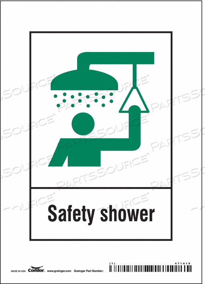 SAFETY SIGN 5 W X 7 H 0.004 THICK 