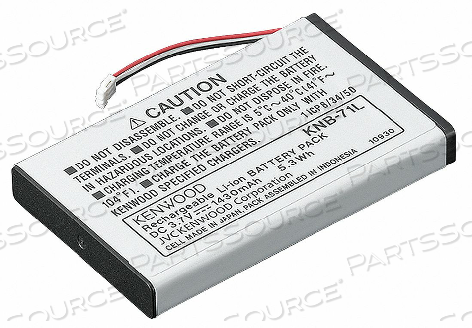 1430 MAH LI-ION BATTERY FOR PKT-23K by Kenwood
