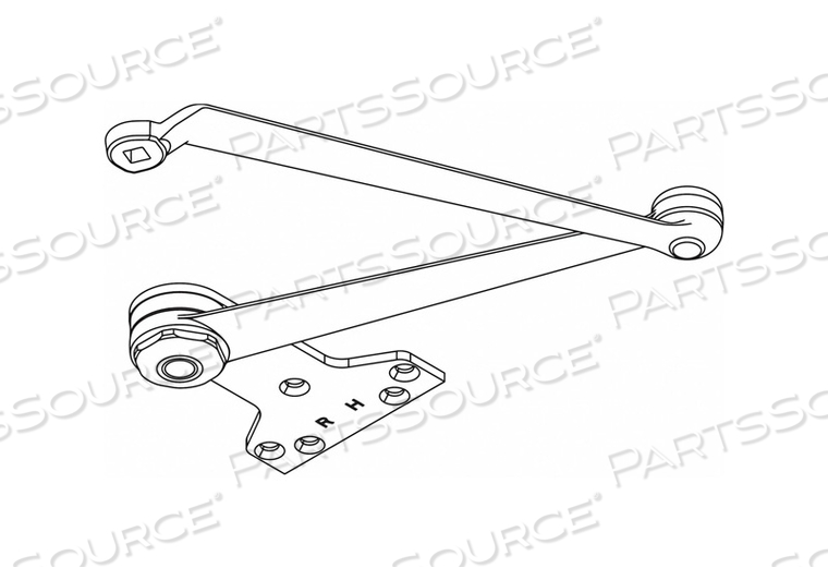HOLD OPEN ARM SLVR 11-1/4 IN L LH by LCN