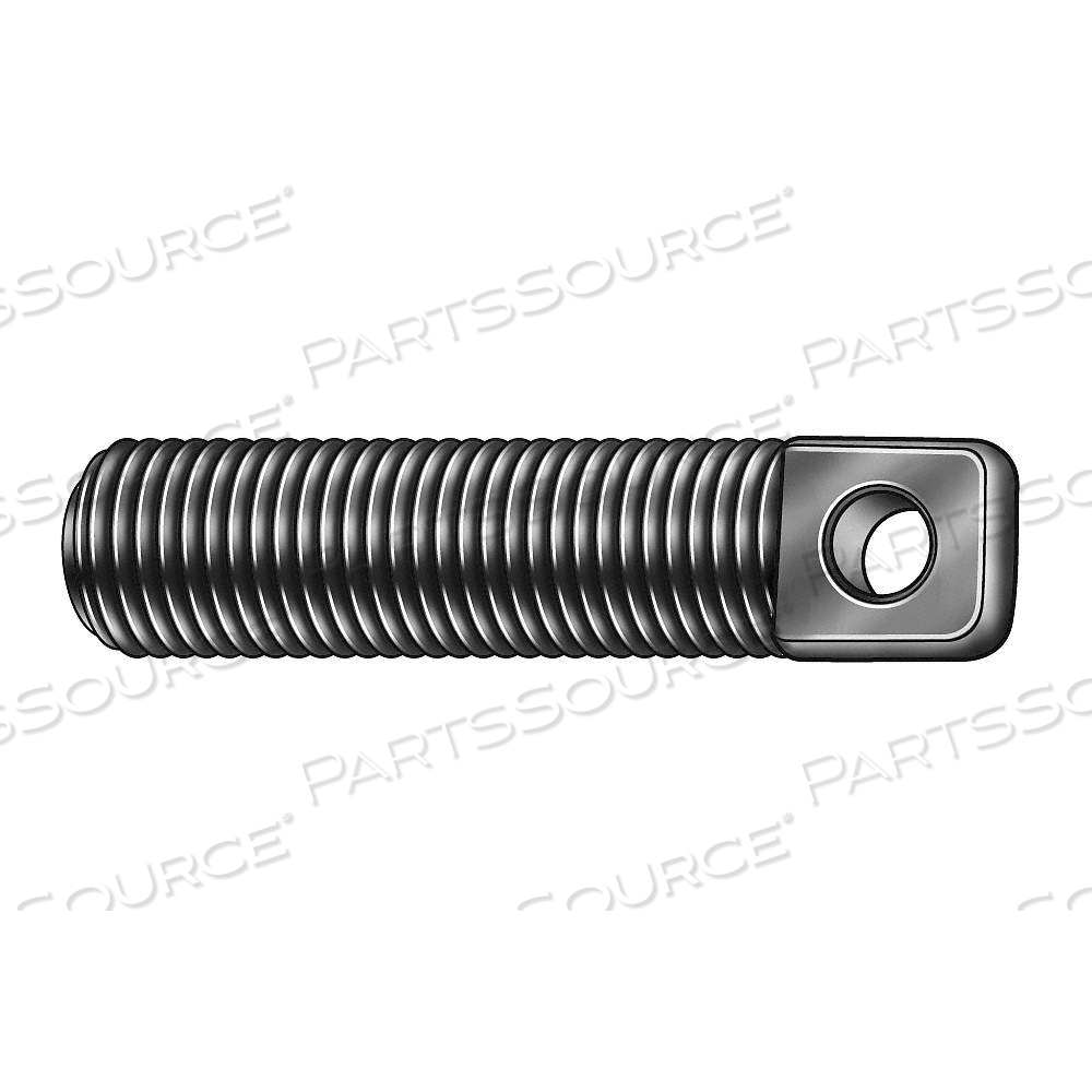 SPRING ANCHOR, #6-48 THREAD SIZE, 0.138 IN DIA, 5/8 IN OVERALL LG, STATIONARY, STEEL, BLACK OXIDE by Approved Vendor