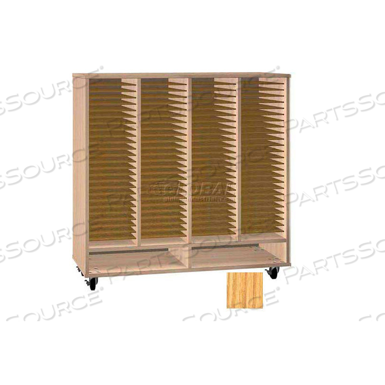 FS SERIES - 100 OPEN FOLIO MUSIC STORAGE CABINET - OAK COLOR by Ironwood Manufacturing Inc