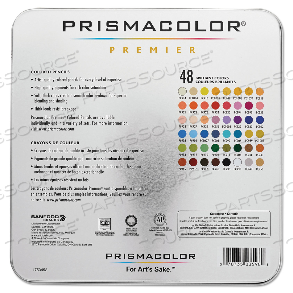 PREMIER COLORED PENCIL, 3 MM, 2B (#1), ASSORTED LEAD/BARREL COLORS by Prismacolor PREMIER COLORED PENCIL, 3 MM, 2B (#1), ASSORTED LEAD/BARREL COLORS by Prismacolor