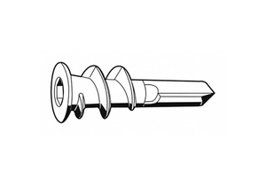 WALL ANCHOR, 1 5/8 IN OVERALL LG, PLASTIC, PLAIN, PLASTIC, PLAIN, SCREW by Fabory