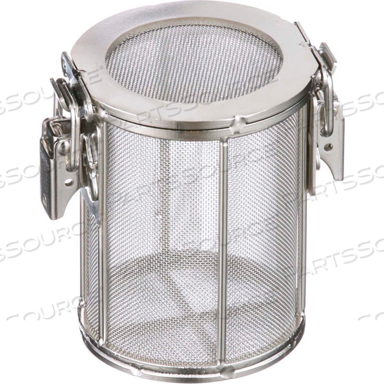 ROUND MESH BASKET 3-15/16"DIA. X 4"H - STAINLESS STEEL - PRICE EACH FOR QTY 1-4 by Marlin Steel Wire Products Inc ROUND MESH BASKET 3-15/16"DIA. X 4"H - STAINLESS STEEL - PRICE EACH FOR QTY 1-4 by Marlin Steel Wire Products Inc