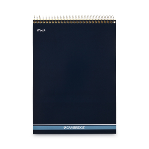 STIFF-BACK WIRE BOUND NOTEPAD, WIDE/LEGAL RULE, CANARY/BLUE COVER, 70 CANARY-YELLOW 8.5 X 11.5 SHEETS by Cambridge STIFF-BACK WIRE BOUND NOTEPAD, WIDE/LEGAL RULE, CANARY/BLUE COVER, 70 CANARY-YELLOW 8.5 X 11.5 SHEETS by Cambridge