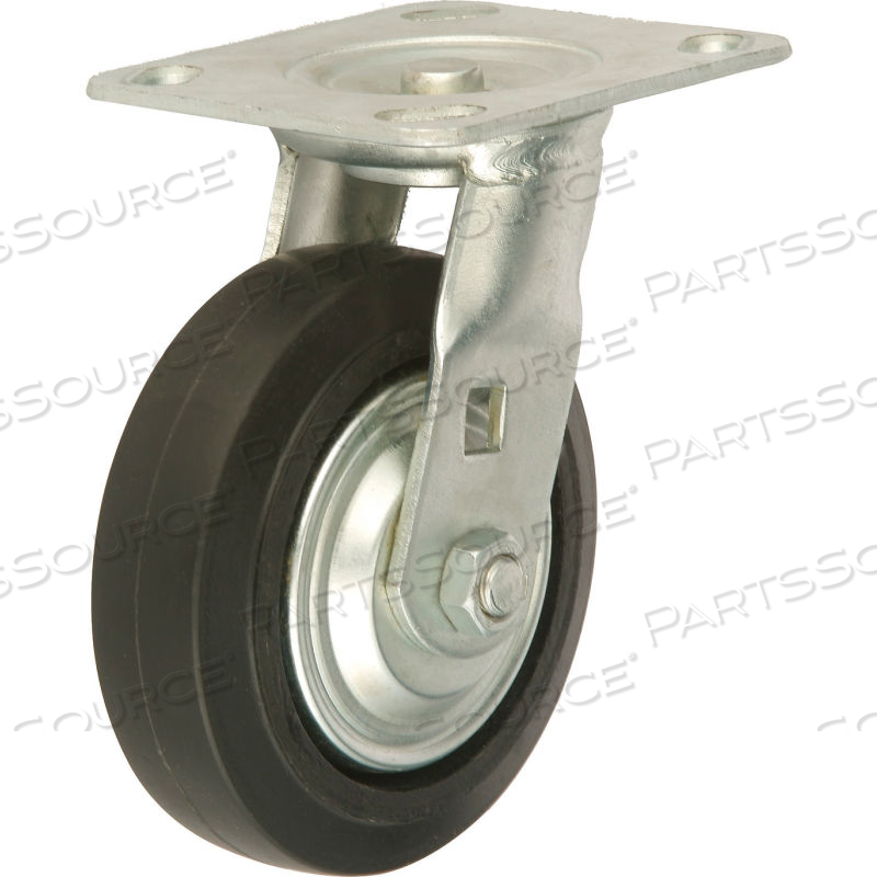 HEAVY DUTY SWIVEL PLATE CASTER 5" MOLD-ON RUBBER WHEEL 350 LB. CAPACITY by Approved Vendor HEAVY DUTY SWIVEL PLATE CASTER 5" MOLD-ON RUBBER WHEEL 350 LB. CAPACITY by Approved Vendor