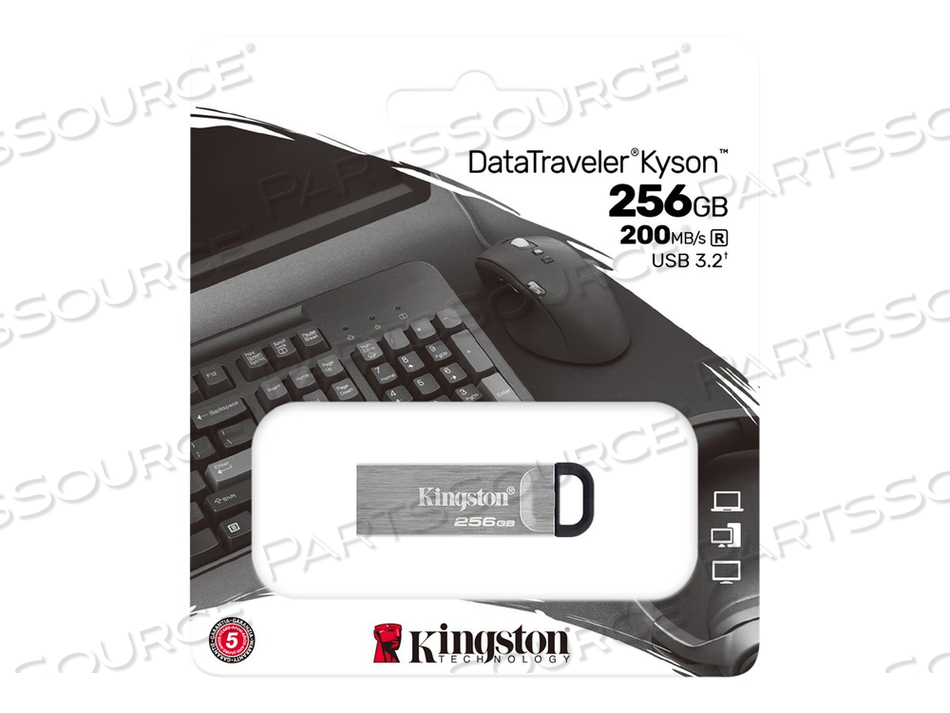DATATRAVELER KYSON, USB FLASH DRIVE, 256 GB, USB 3.2 GEN 1 by Kingston Technology DATATRAVELER KYSON, USB FLASH DRIVE, 256 GB, USB 3.2 GEN 1 by Kingston Technology