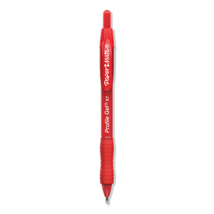 PROFILE GEL PEN, RETRACTABLE, MEDIUM 0.7 MM, RED INK, TRANSLUCENT RED BARREL, DOZEN by Paper Mate