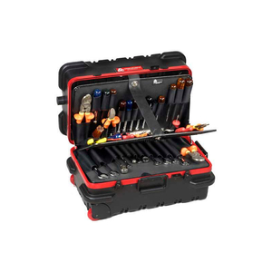 RMMSLCART, MILITARY-SLIMLINE TOOL CASE, 22-1/2"L X 13-1/2"W X 11"H, BLACK/RED by CH Ellis Co Inc