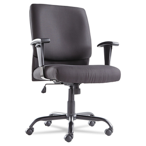 BIG/TALL SWIVEL/TILT MID-BACK CHAIR, SUPPORTS UP TO 450 LB, 19.29" TO 23.22" SEAT HEIGHT, BLACK by OIF