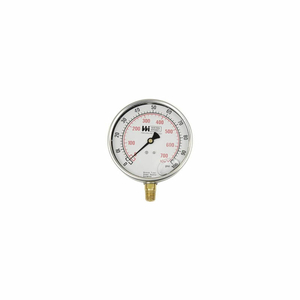 4" DIAL, LIQUID FILLED, 1/4" BOTTOM, 0-200PSI by Weiss Instruments