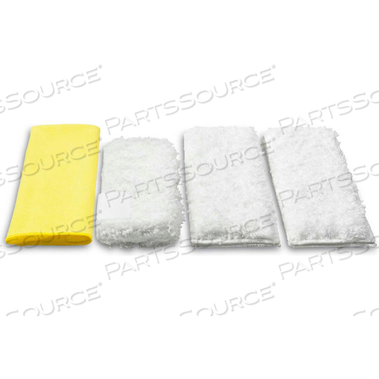 STEAM+CLEAN MICROFIBER CLOTH SET FOR KITCHENS (INCLUDES 4 DIFFERENT CLOTHES) by Karcher North America, Inc