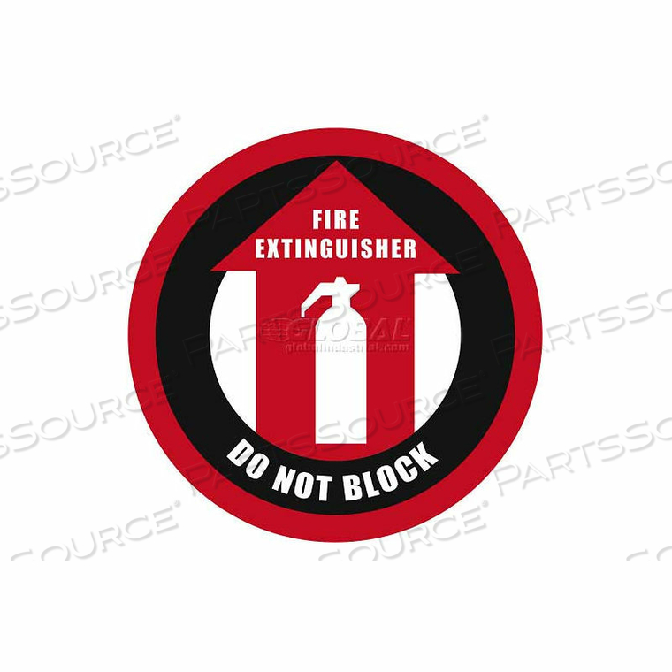 DURASTRIPE 12" ROUND SIGN - FIRE EXTINGUISHER DO NOT BLOCK by ERGOMAT INC.