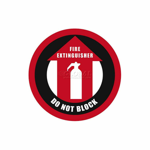 DURASTRIPE 12" ROUND SIGN - FIRE EXTINGUISHER DO NOT BLOCK by ERGOMAT INC.