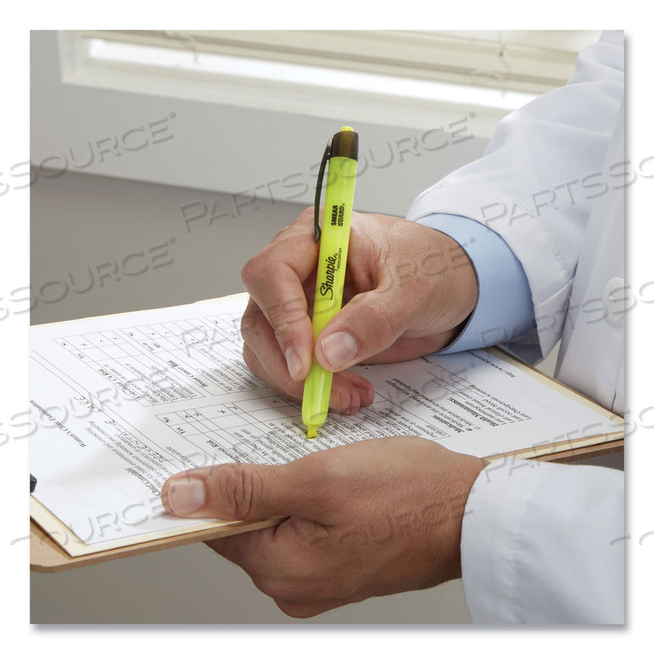 RETRACTABLE HIGHLIGHTERS WITH STORAGE POUCH, ASSORTED INK COLORS, CHISEL TIP, ASSORTED BARREL COLORS by Sharpie RETRACTABLE HIGHLIGHTERS WITH STORAGE POUCH, ASSORTED INK COLORS, CHISEL TIP, ASSORTED BARREL COLORS by Sharpie