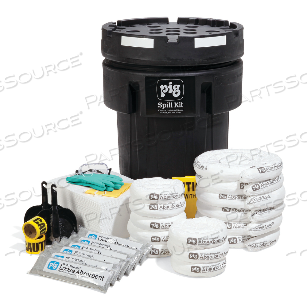PIG FUEL STATION SPILL KIT IN 95-GALLON OVERPACK SALVAGE DRUM by New Pig Corporation PIG FUEL STATION SPILL KIT IN 95-GALLON OVERPACK SALVAGE DRUM by New Pig Corporation