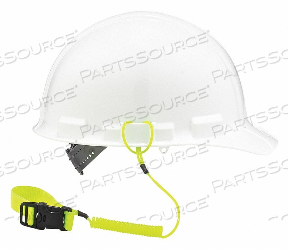 COIL HARD HAT LANYARD BUCKLE 18IN.L LIME by Ergodyne