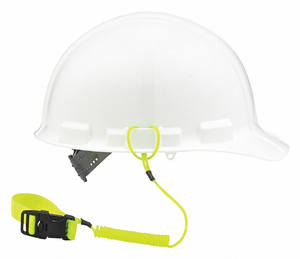 COIL HARD HAT LANYARD BUCKLE 18IN.L LIME by Ergodyne