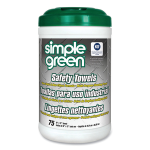 SAFETY TOWELS, 10 X 11.75, WHITE, UNSCENTED by Simple Green