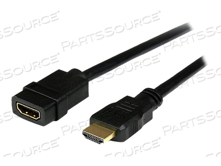 2M L X 2.2CM W X 1.3CM H 4K X 2K AT 30 HZ 30AWG BLACK HDMI MALE TO FEMALE EXTENSION CABLE by StarTech.com Ltd. 2M L X 2.2CM W X 1.3CM H 4K X 2K AT 30 HZ 30AWG BLACK HDMI MALE TO FEMALE EXTENSION CABLE by StarTech.com Ltd.