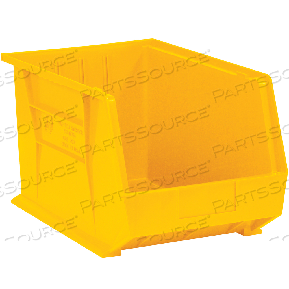 PLASTIC STACK & HANG BIN BOXES, 18" X 11" X 10", YELLOW, 4/CASE by BOX Partners (Box Acquisitions, LLC)