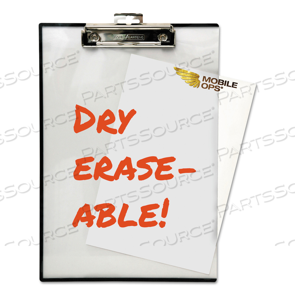 QUICK REFERENCE CLIPBOARD, 0.5" CLIP CAPACITY, HOLDS 8.5 X 11 SHEETS, CLEAR by Mobile OPS QUICK REFERENCE CLIPBOARD, 0.5" CLIP CAPACITY, HOLDS 8.5 X 11 SHEETS, CLEAR by Mobile OPS