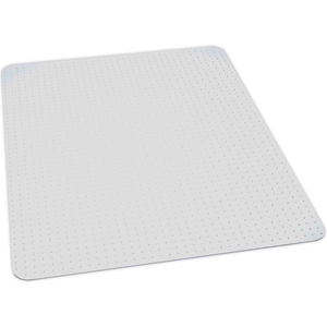 ES ROBBINS CHAIR MAT FOR CARPET - MEDIUM PILE - 48" X 96" RECTANGLE - CLEAR - BEVELED EDGE by Aleco