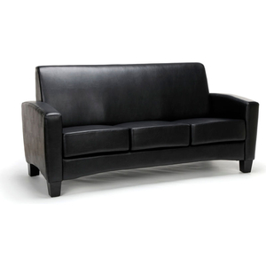 ESSENTIALS COLLECTION TRADITIONAL RECEPTION SOFA, IN BLACK () by OFM Inc