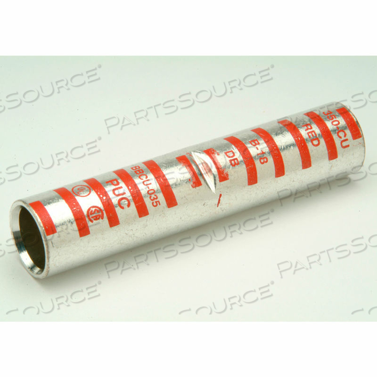 COPPER COMPRESS., CRIMP SPLICE, LONG BARREL TIN PLATED, 6 AWG, BLUE by Penn-Union