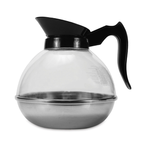 UNBREAKABLE REGULAR COFFEE DECANTER, 12-CUP, STAINLESS STEEL/POLYCARBONATE, BLACK HANDLE by Coffee Pro